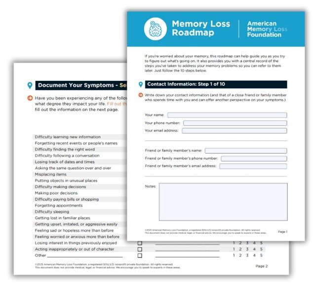 Memory Loss Roadmap PDF Graphic
